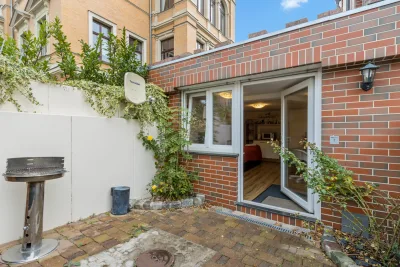 Voll möblierte 1-Raumwohnung im Mühlwegviertel mit Terrasse! 06114 Halle / Nord, Erdgeschosswohnung
