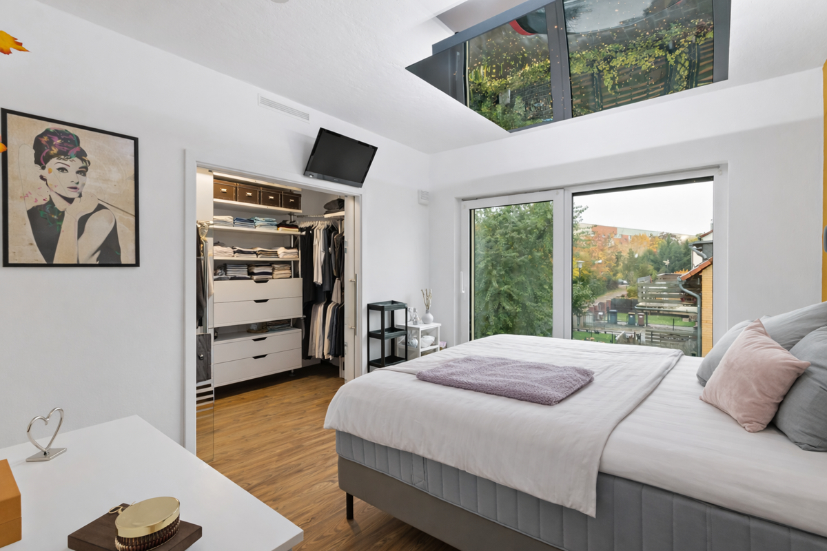 Schlafzimmer mit Ankleide