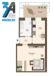 Grundriss - Rarität – 1-Raumwohnung mit Terrasse und EBK im Giebichensteinviertel