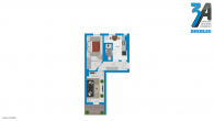 Grundriss - Schöne 2-Raum-Wohnung mit Balkon in der Nähe vom Steintor!