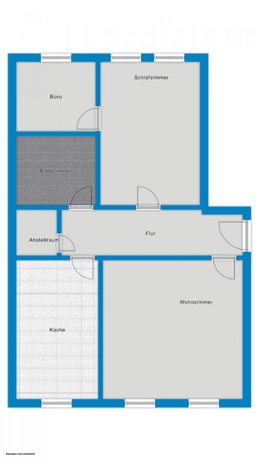 Gut geschnittene 2,5-Raumwohnung mit Einbauküche in der Torstraße! - Photo 5