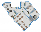 Grundriss - Bürofläche mit 220 m² im beliebten Charlottenviertel