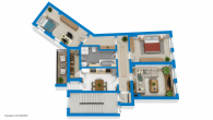 Grundriss - Giebichenstein zum Verlieben – großzügige 3-Raumwohnung mit Balkon