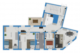 Grundriss - Großzügige 4-Raum-Altbauwohnung im Giebichenstein – Balkon, Stellplatz & Denkmalcharme