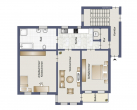 Grundriss - 3-Raumwohnung ideal für Pärchen in der südlichen Innenstadt!