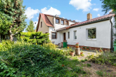 Hausansicht Garten - Ruhiges Familiendomizil am Rosengarten (Erbbaurechtsvertrag)