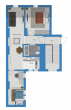 Grundriss - Großzügige 3-Raumwohnung in der Innenstadt!