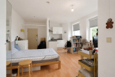 Wohn- und Schlafbereich - Gemütliche 1-Raumwohnung im Giebichensteinviertel