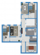 Grundriss - Sanierte 4-Raumwohnung in der Altstadt