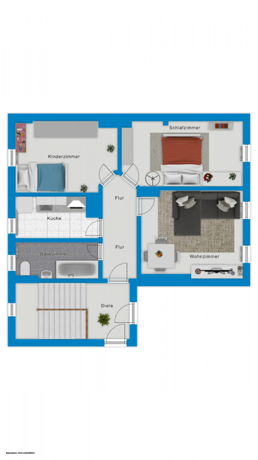 Attraktive 3-Raumwohnung im Dachgeschoss! - Photo 3