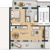 Grundriss - Exklusiver Wohnkomfort auf 71 m² – zwei Balkone, Parkett, Fußbodenheizung und Aufzug