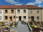 Straßenansicht - Charmantes Reihenmittelhaus mit Garten und viel Potenzial im beliebten Süden von Halle