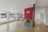 Wohnzimmer - Penthouse mit Kamin, großem Balkon und hochwertiger Ausstattung