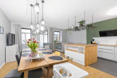 Wohnzimmer - Küche - Hochwertige Eigentumswohnung mit Balkon in begehrter Wohnlage!