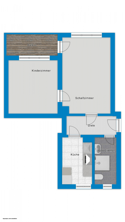 Gepflegte 2-Raumwohnung mit Balkon in der Merseburger Straße! - Photo 4